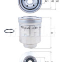 Filtro de combustível MAHLE ORIGINAL KC 389D