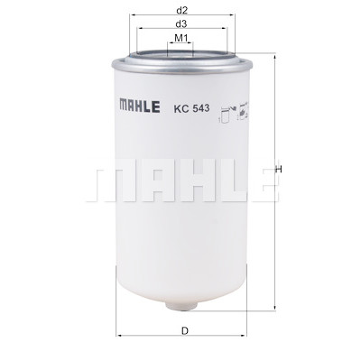 Filtro de combustível MAHLE ORIGINAL KC 543