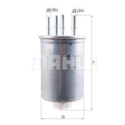 Filtro de combustível MAHLE ORIGINAL KL 1026