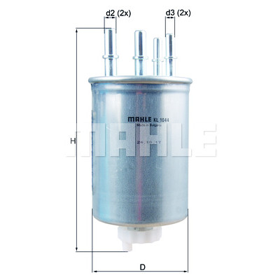 Filtro de combustível MAHLE ORIGINAL KL 1044