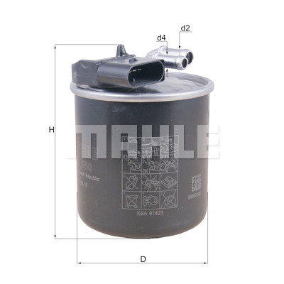 Filtro de combustível MAHLE ORIGINAL KL 950