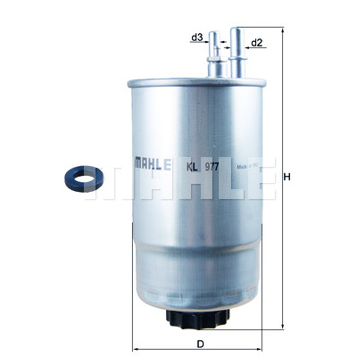 Filtro de combustível MAHLE ORIGINAL KL 977D