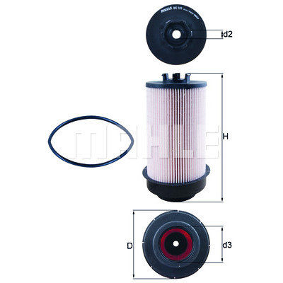 Filtro de combustível MAHLE ORIGINAL KX 181D