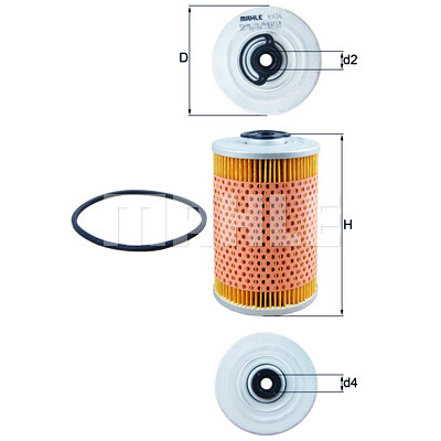 Filtro de combustível MAHLE ORIGINAL KX 36D