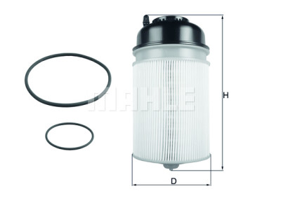 Filtro de combustível MAHLE ORIGINAL KX 400D