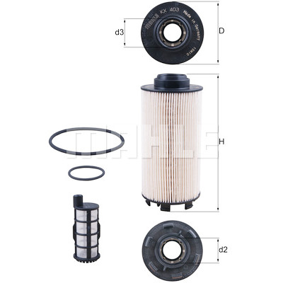Filtro de combustível MAHLE ORIGINAL KX 403KIT