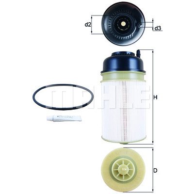 Filtro de combustível MAHLE ORIGINAL KX 406D
