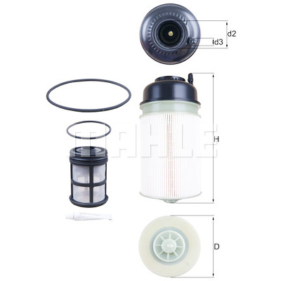Filtro de combustível MAHLE ORIGINAL KX 406KIT