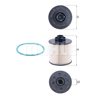 Filtro de combustível MAHLE ORIGINAL KX 420D