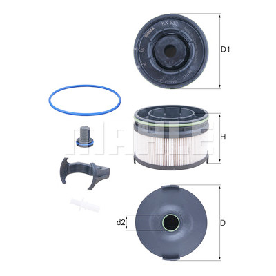 Filtro de combustível MAHLE ORIGINAL KX 533KIT