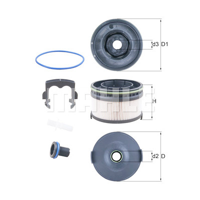 Filtro de combustível MAHLE ORIGINAL KX 568KIT