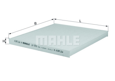 Filtro, ar de cabine MAHLE ORIGINAL LA 876