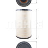 Filtro de ar MAHLE ORIGINAL LX 1243