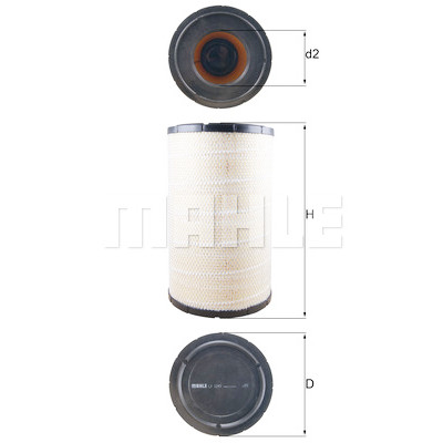 Filtro de ar MAHLE ORIGINAL LX 1243
