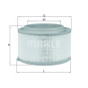 Filtro de ar MAHLE ORIGINAL LX 3458