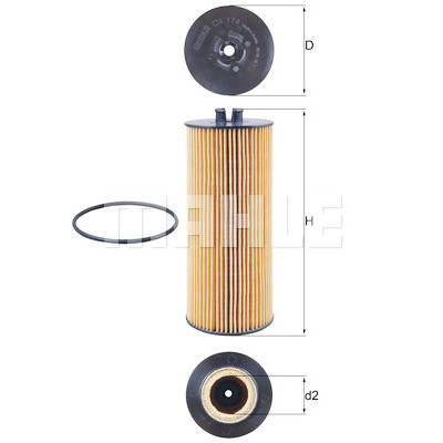 Filtro de óleo MAHLE ORIGINAL OX 174D