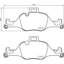 Jogo de 4 pastilhas de freio BREMBO P 06 107