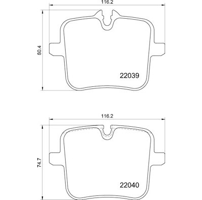 Jogo de 4 pastilhas de freio BREMBO P 06 109