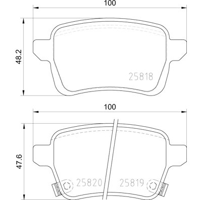 Jogo de 4 pastilhas de freio BREMBO P 23 190