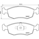 Jogo de 4 pastilhas de freio BREMBO P 23 192