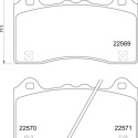 Jogo de 4 pastilhas de freio BREMBO P 24 202