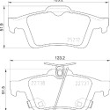 Jogo de 4 pastilhas de freio BREMBO P 24 216