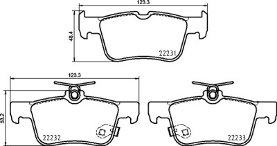 Jogo de 4 pastilhas de freio BREMBO P 24 217