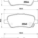 Jogo de 4 pastilhas de freio BREMBO P 28 094