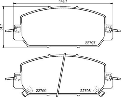 Jogo de 4 pastilhas de freio BREMBO P 28 098
