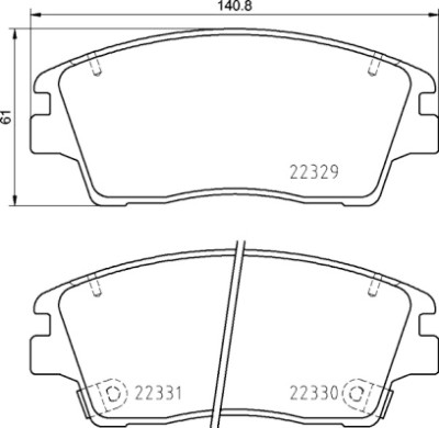 Jogo de 4 pastilhas de freio BREMBO P 30 096