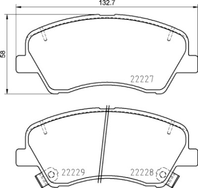 Jogo de 4 pastilhas de freio BREMBO P 30 098