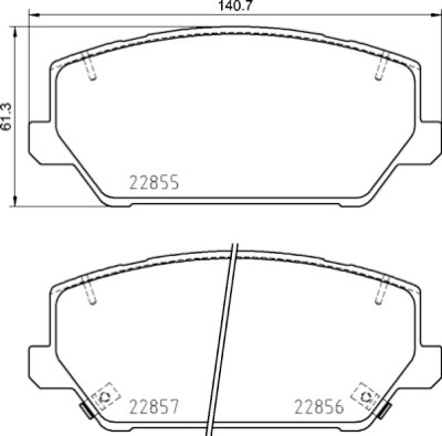 Jogo de 4 pastilhas de freio BREMBO P 30 102