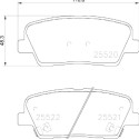 Jogo de 4 pastilhas de freio BREMBO P 30 104