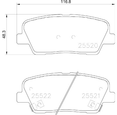 Jogo de 4 pastilhas de freio BREMBO P 30 104