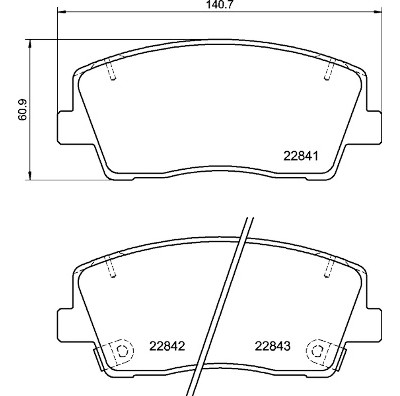 Jogo de 4 pastilhas de freio BREMBO P 30 108