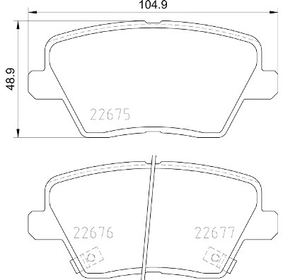 Jogo de 4 pastilhas de freio BREMBO P 30 109