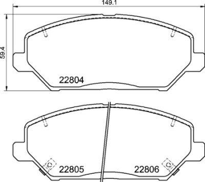 Jogo de 4 pastilhas de freio BREMBO P 30 110