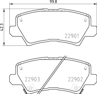 Conjunto de 4 pastilhas de freio BREMBO P 30 111