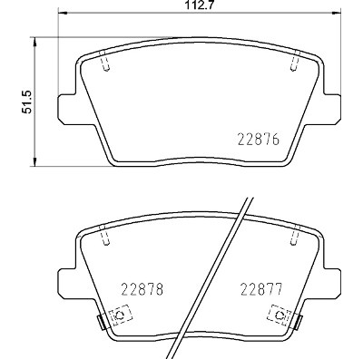 Jogo de 4 pastilhas de freio BREMBO P 30 112