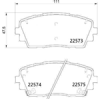 Jogo de 4 pastilhas de freio BREMBO P 30 115