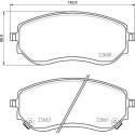 Jogo de 4 pastilhas de freio BREMBO P 50 144