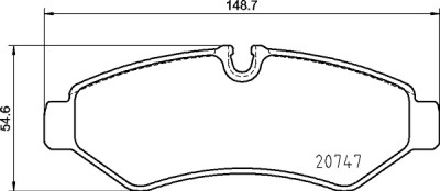 Jogo de 4 pastilhas de freio BREMBO P 50 155