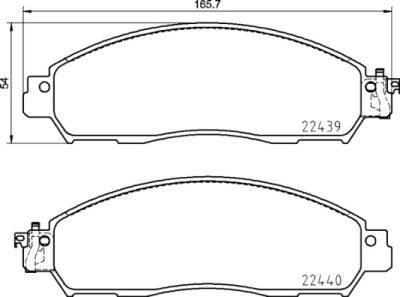 Jogo de 4 pastilhas de freio BREMBO P 56 120