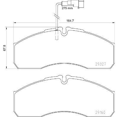 Jogo de 4 pastilhas de freio BREMBO P 56 123
