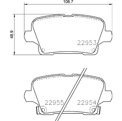 Jogo de 4 pastilhas de freio BREMBO P 59 097