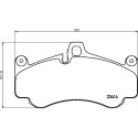 Jogo de 4 pastilhas de freio BREMBO P 65 032