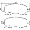 Jogo de 4 pastilhas de freio BREMBO P 78 028