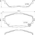 Jogo de 4 pastilhas de freio BREMBO P 83 171