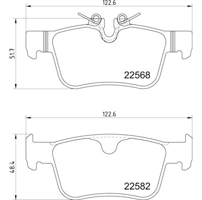 Jogo de 4 pastilhas de freio BREMBO P 86 030