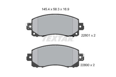 Pastilhas de freio TEXTAR 2280001